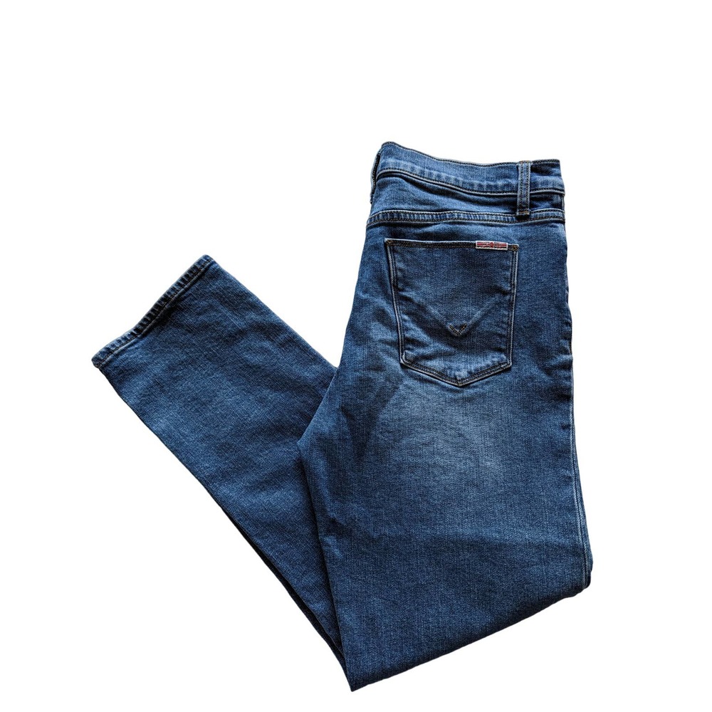 Hudson High Rise Ripped Straight Jeans Size 31